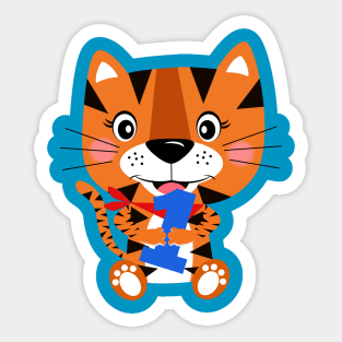 baby tiger first born Sticker